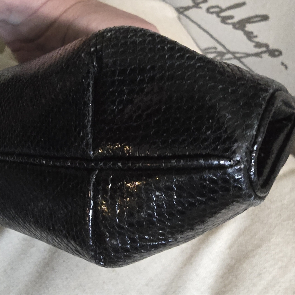 Finesse La Model Black Python Snakeskin Purse Euc… - image 7